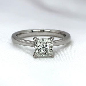 "Anna" - 4 Claw Solitaire Princess Cut Diamond Engagement Ring - Engagement Ring - Ebony Jewellery Chichester - Bespoke by Ebony
