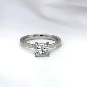 "Anna" - 4 Claw Solitaire Princess Cut Diamond Engagement Ring - Engagement Ring - Ebony Jewellery Chichester - Bespoke by Ebony