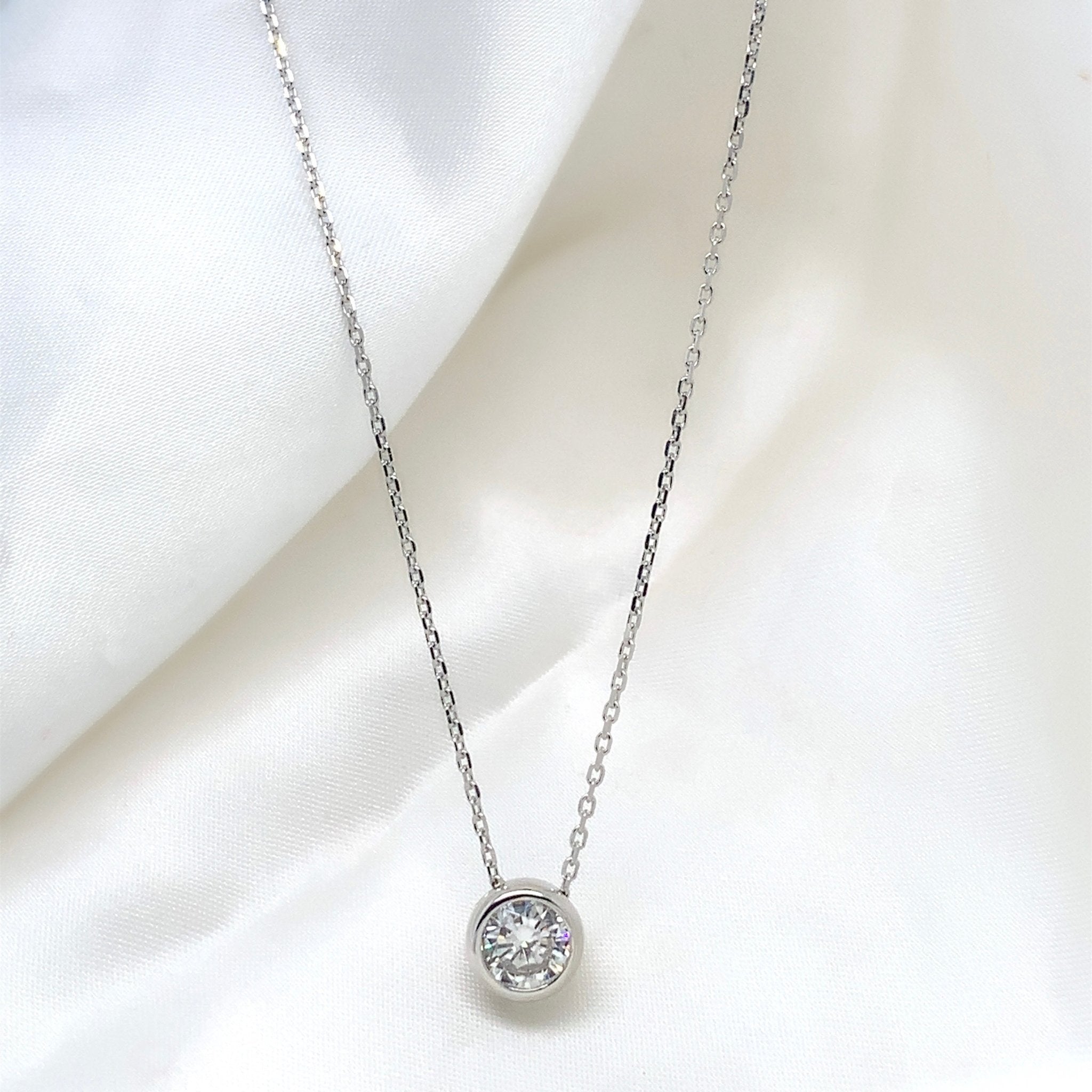 "Beatrix" - Platinum-Plated Necklace - Ebony Jewellery Chichester - Bespoke by Ebony