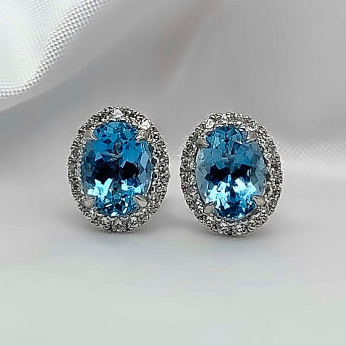 "Bleu" - Gemstone Earrings - Ebony Jewellery Chichester - Bespoke by Ebony