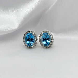 "Bleu" - Gemstone Earrings - Ebony Jewellery Chichester - Bespoke by Ebony