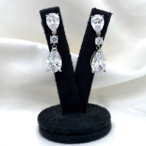 "Cecily" - Platinum-Plated Earring - Ebony Jewellery Chichester - Bespoke by Ebony