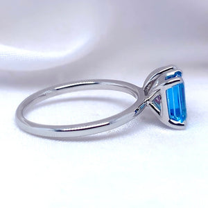 "Margaux" - Dual Stone (Amethyst & Aquamarine) Unique Ring set in 18ct White Gold - Unique Ring - Ebony Jewellery Chichester - Bespoke by Ebony