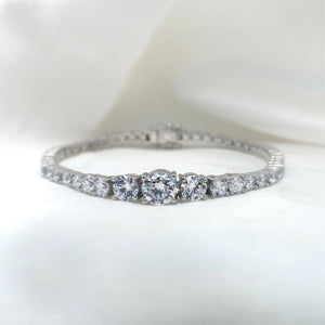 "Ottilie" - Platinum-Plated Bracelet - Ebony Jewellery Chichester - Bespoke by Ebony