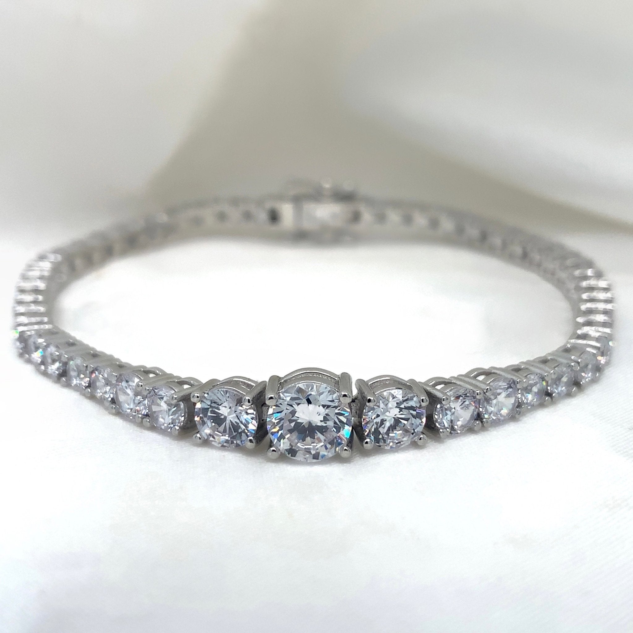 "Ottilie" - Platinum-Plated Bracelet - Ebony Jewellery Chichester - Bespoke by Ebony