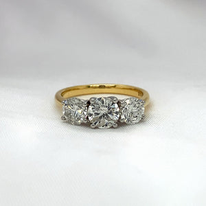 "Sophia" - Three Stone Round Brilliant Cut Diamond Engagement Ring set in a Claw Setting - Engagement Ring - Ebony Jewellery Chichester - Bespoke by Ebony