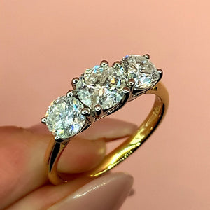 "Sophia" - Three Stone Round Brilliant Cut Diamond Engagement Ring set in a Claw Setting - Engagement Ring - Ebony Jewellery Chichester - Bespoke by Ebony