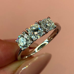 "Sophia" - Three Stone Round Brilliant Cut Diamond Engagement Ring set in a Claw Setting - Engagement Ring - Ebony Jewellery Chichester - Bespoke by Ebony