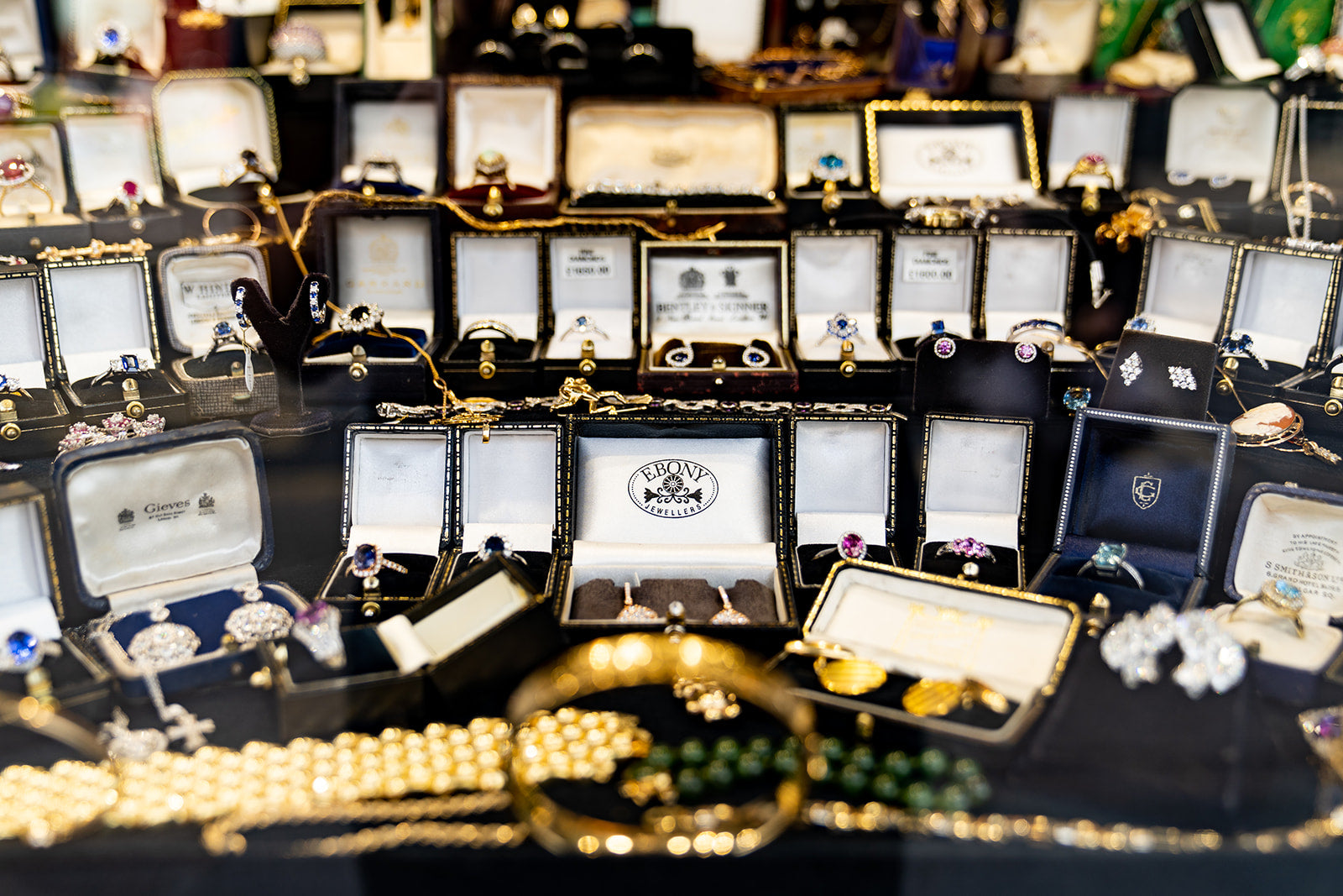 Ebony Jewellery - Collection of Jewellery Boxes from the Front Window