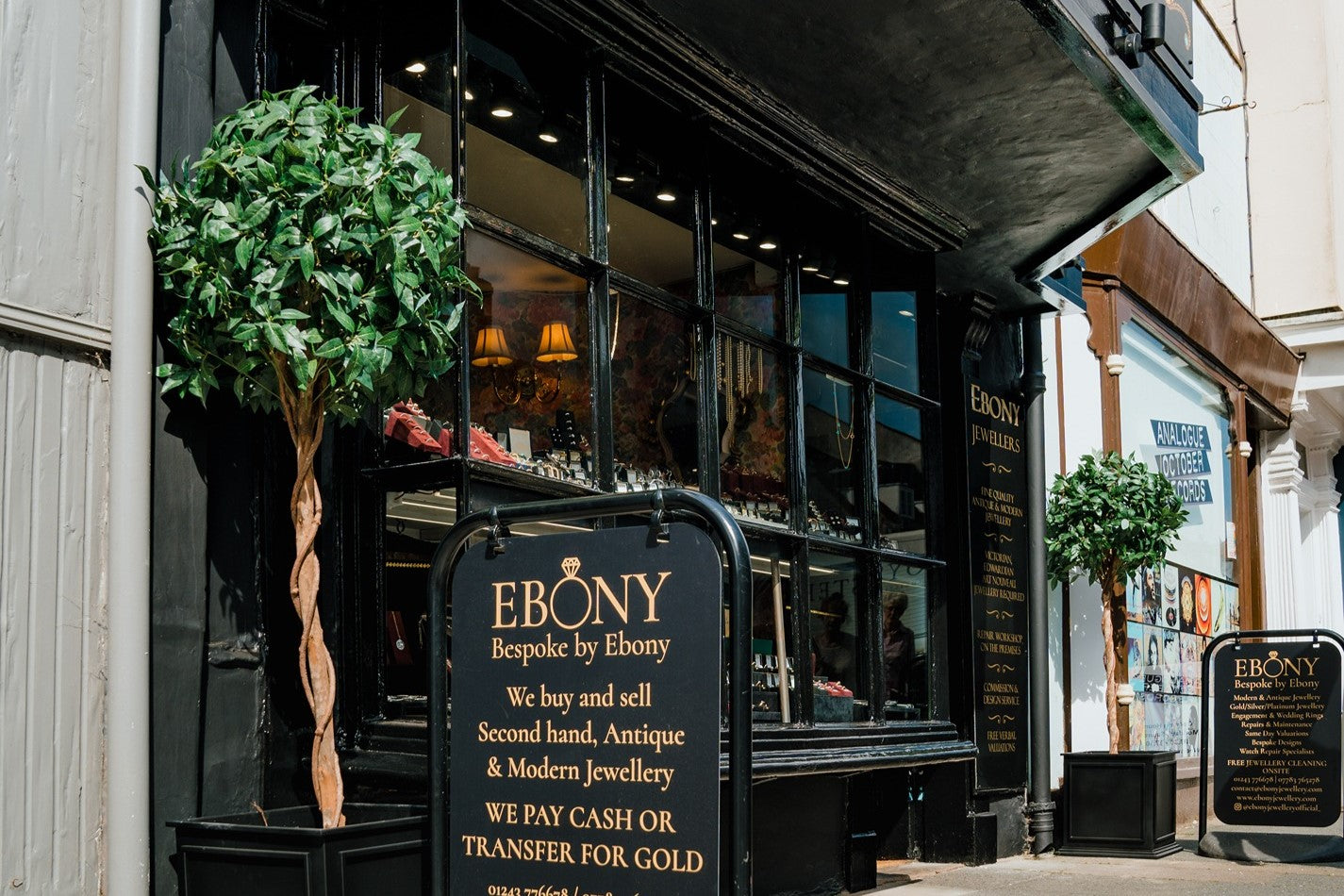 Outside of Ebony Jewellers in Chichester
