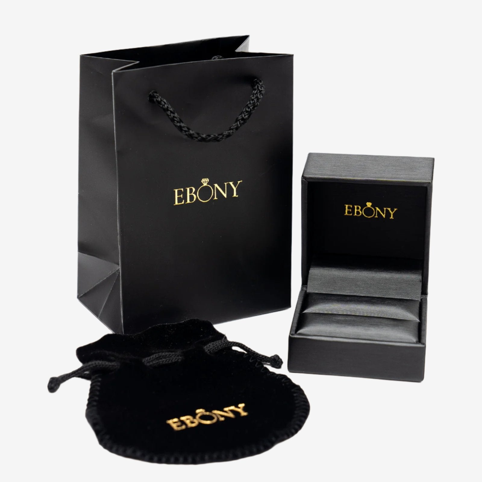Ebony Jewellers' Branded Ring Boxes & Gift Bags.

Ebony's Ring Collection features a variety of precious metal rings, including silver, gold and platinum. Our range of exquisite rings offers everything from gemstones to diamonds.