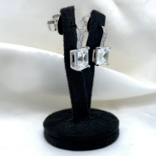 Alanis - Platinum-Plated Earring - Ebony Jewellery