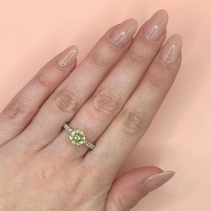 "Amelia" - Platinum Round Brilliant Diamond Engagement Ring with Micro Pave Set Diamond Set - Engagement Ring - Ebony Jewellery Chichester - Bespoke by Ebony