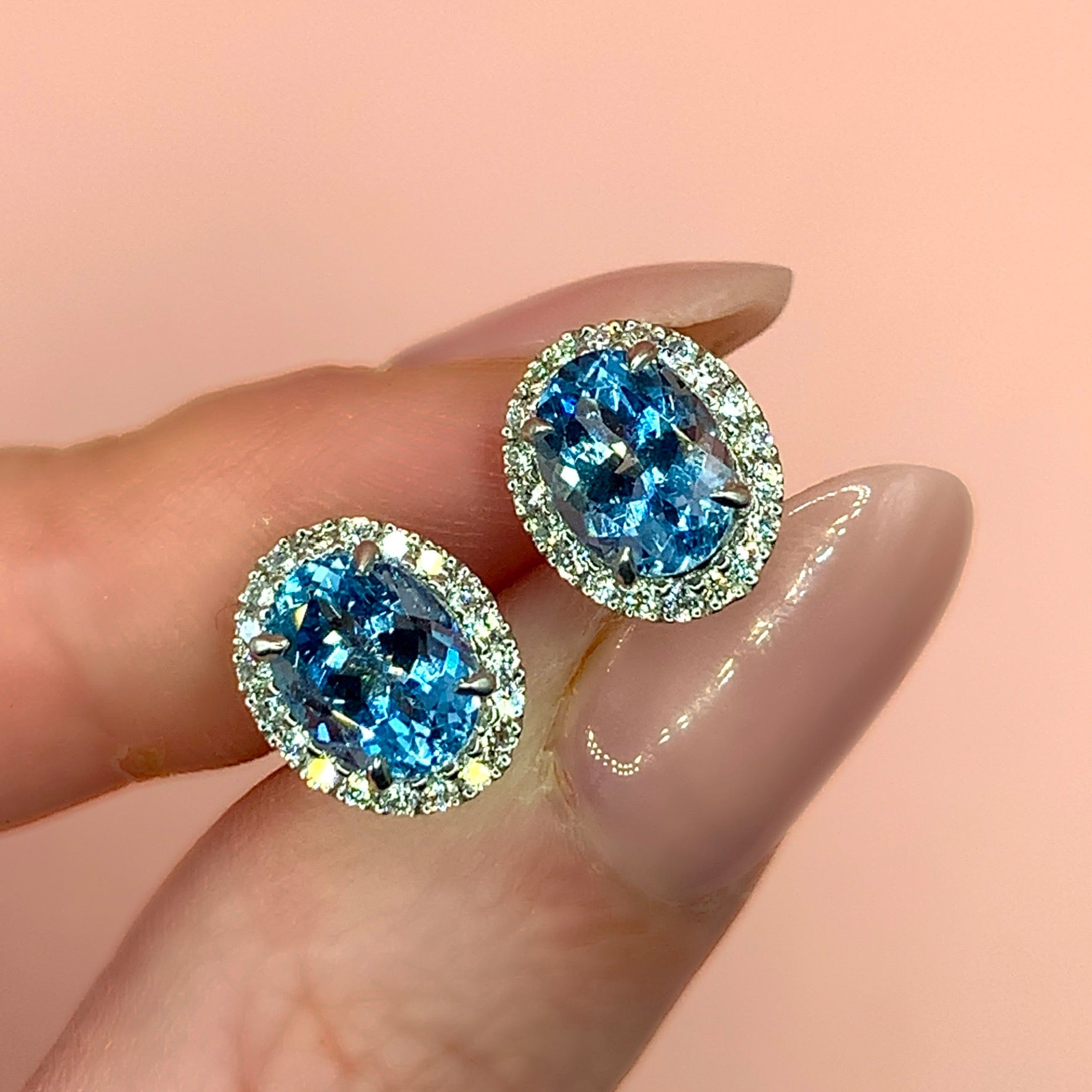 "Bleu" - Gemstone Earrings - Ebony Jewellery Chichester - Bespoke by Ebony