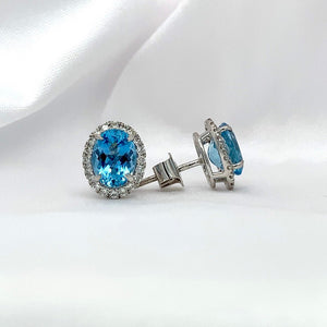 "Bleu" - Gemstone Earrings - Ebony Jewellery Chichester - Bespoke by Ebony