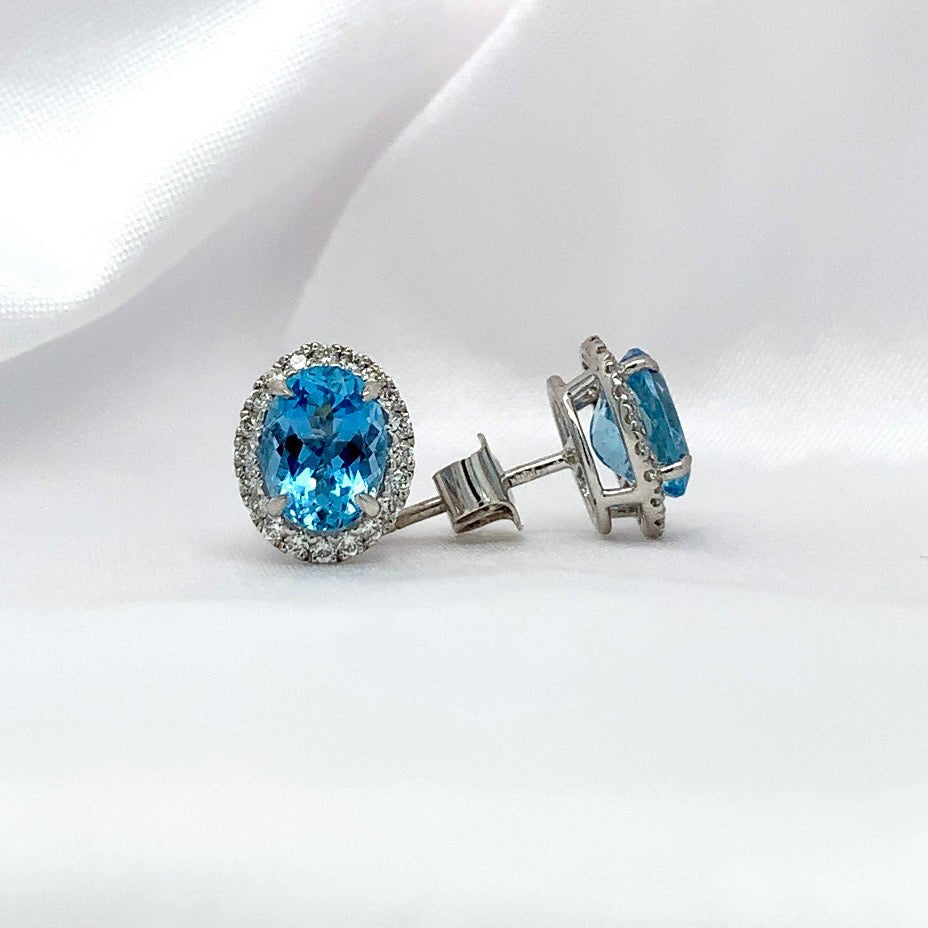 "Bleu" - Gemstone Earrings - Ebony Jewellery Chichester - Bespoke by Ebony