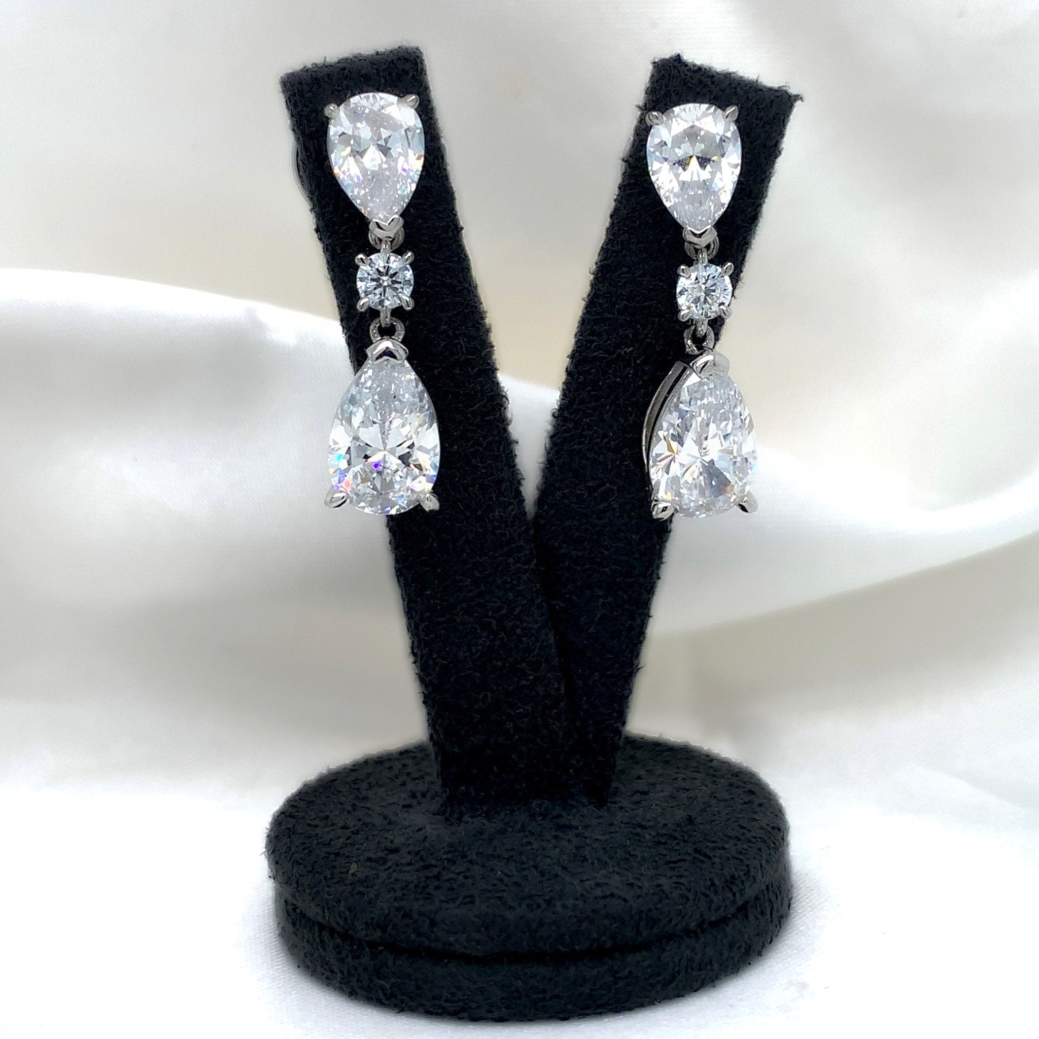 "Cecily" - Platinum-Plated Earring - Ebony Jewellery Chichester - Bespoke by Ebony