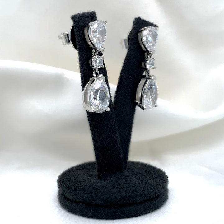 "Cecily" - Platinum-Plated Earring - Ebony Jewellery Chichester - Bespoke by Ebony