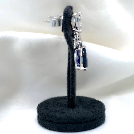 Cecily - Platinum-Plated Earring - Ebony Jewellery