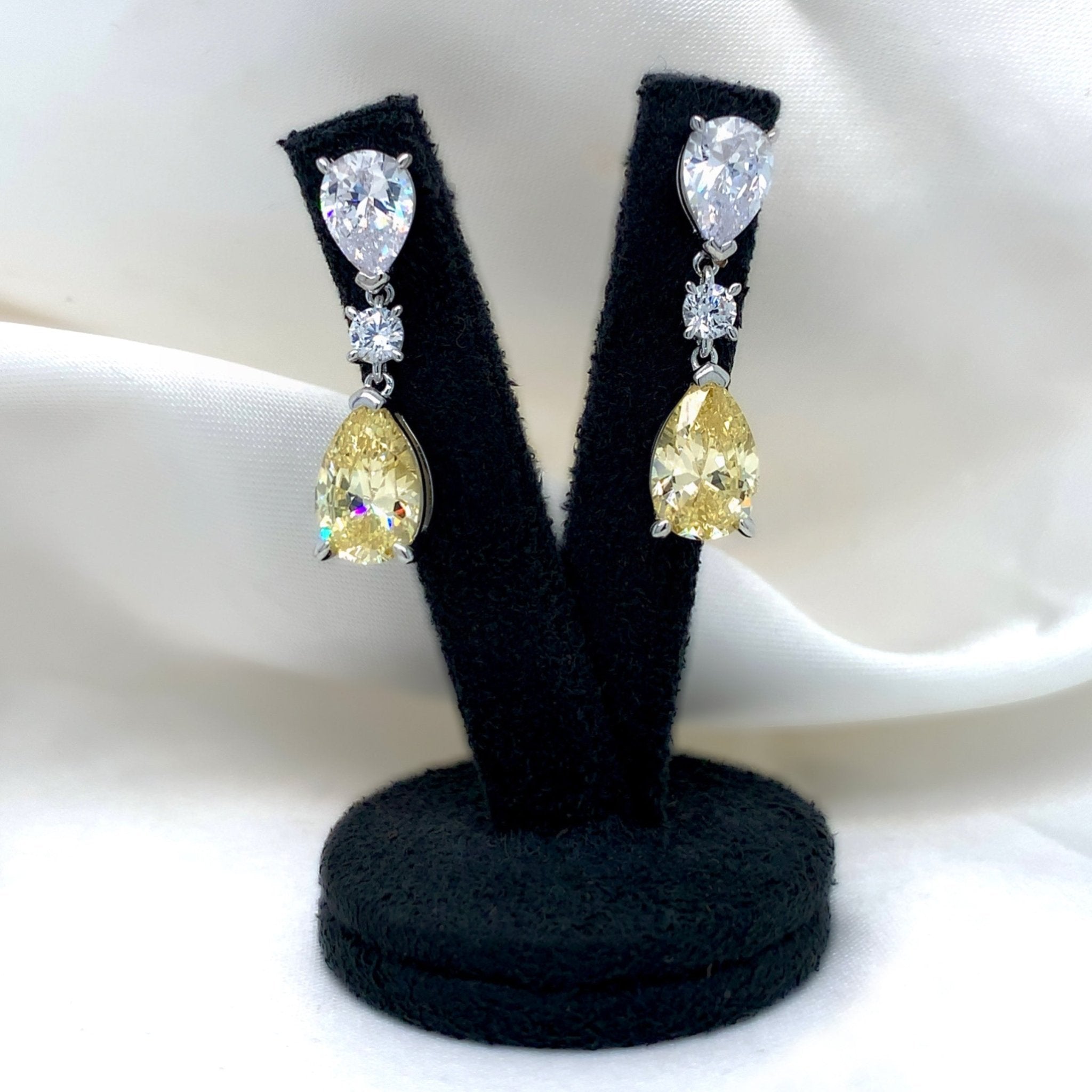 "Cecily" - Platinum-Plated Earring - Ebony Jewellery Chichester - Bespoke by Ebony