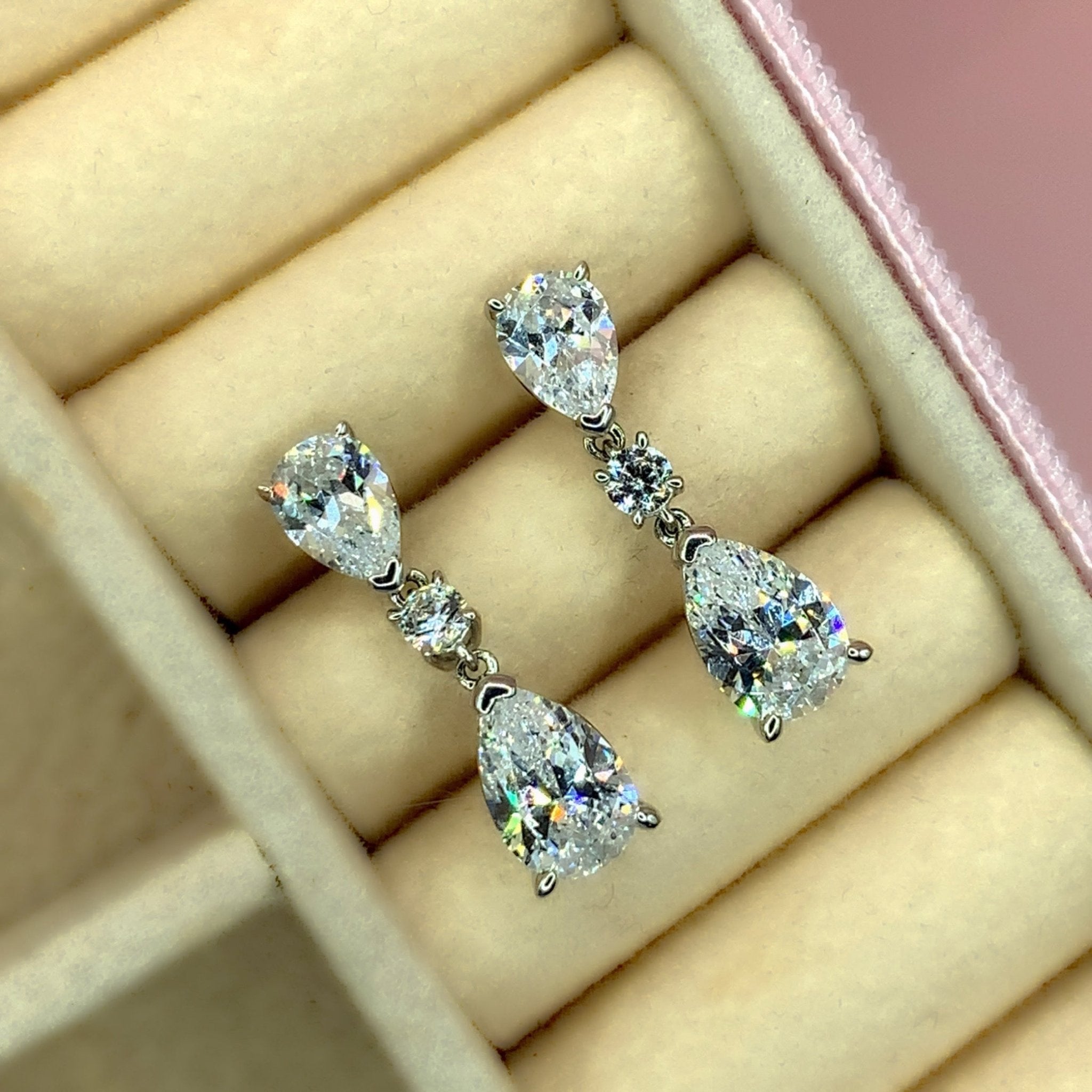 "Cecily" - Platinum-Plated Earring - Ebony Jewellery Chichester - Bespoke by Ebony