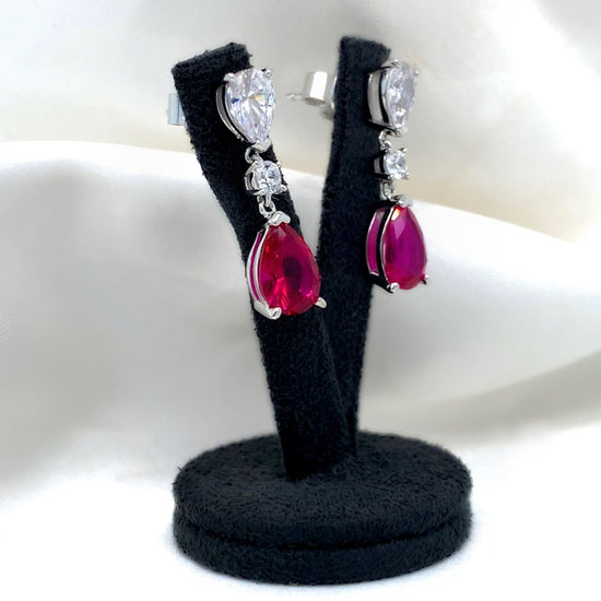 Cecily - Platinum-Plated Earring - Ebony Jewellery