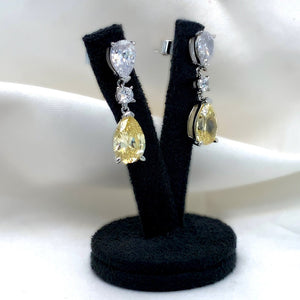"Cecily" - Platinum-Plated Earring - Ebony Jewellery Chichester - Bespoke by Ebony