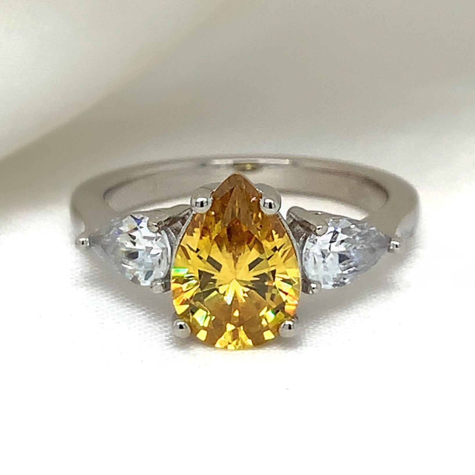 "Clementine" - Platinum-Plated Ring - Ebony Jewellery Chichester - Bespoke by Ebony