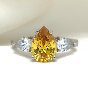 "Clementine" - Platinum-Plated Ring - Ebony Jewellery Chichester - Bespoke by Ebony