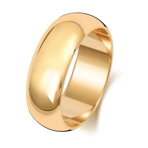 D Shape - Wedding Band - Ebony Jewellery