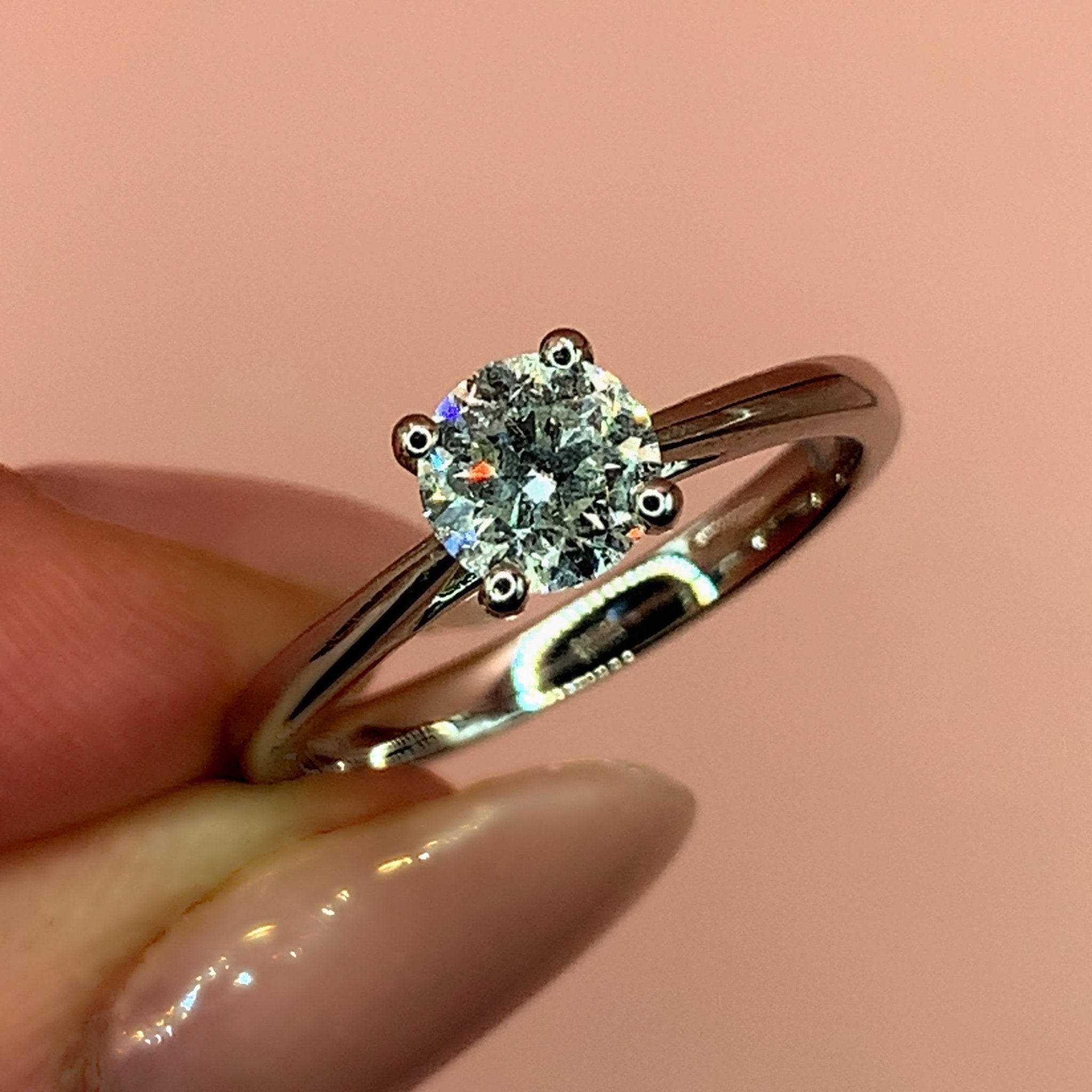 "Éléanor" - Solitaire Claw Set Round Brilliant Engagement Ring in Gold or Platinum - Engagement Ring - Ebony Jewellery Chichester - Bespoke by Ebony