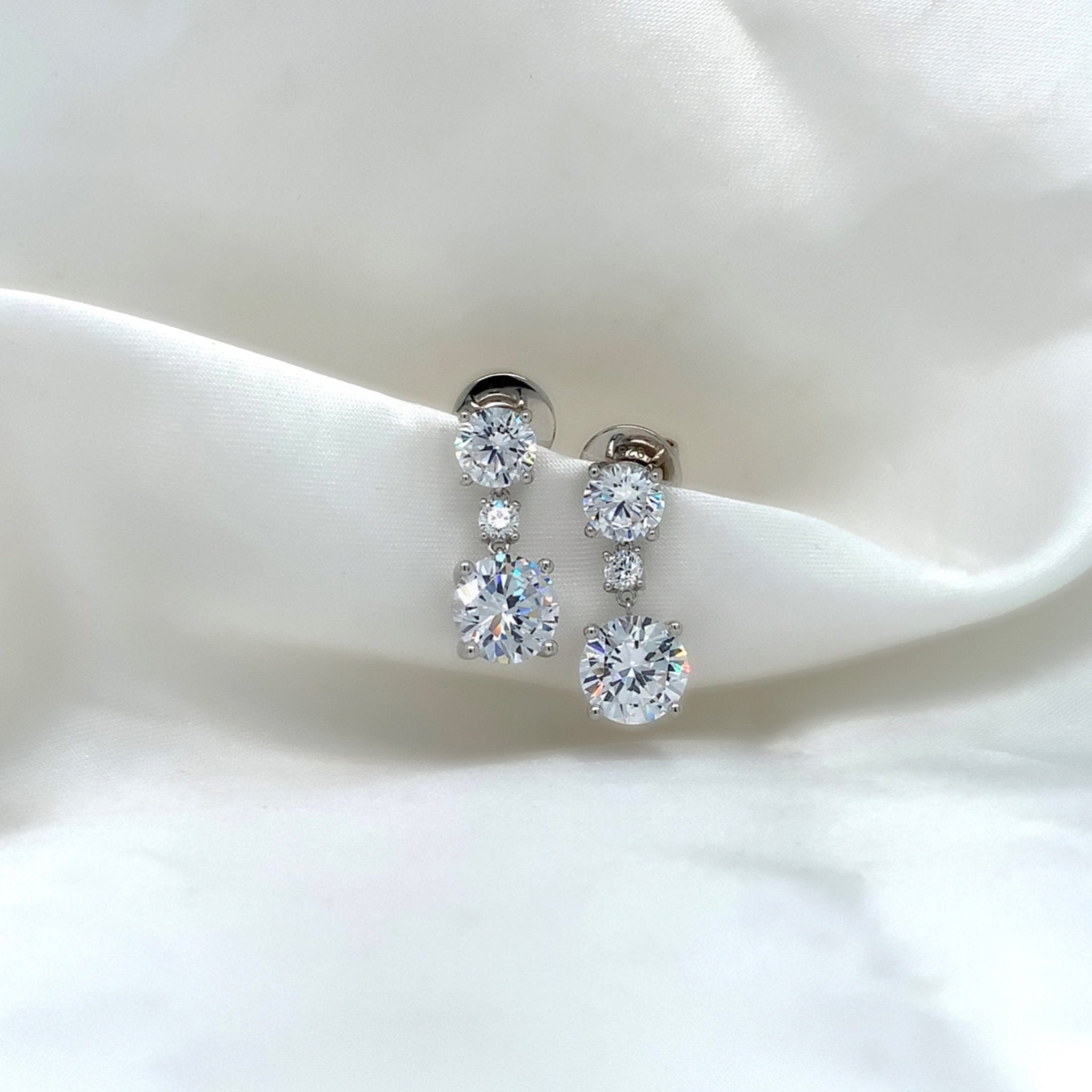 "Francesca" - Platinum-Plated Earring - Ebony Jewellery Chichester - Bespoke by Ebony