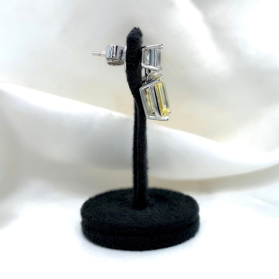 "Martha" - Platinum-Plated Earring - Ebony Jewellery