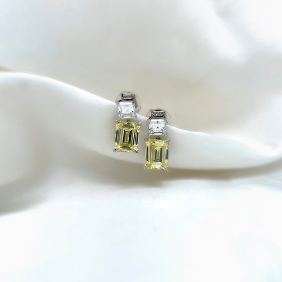 "Martha" - Platinum-Plated Earring - Ebony Jewellery