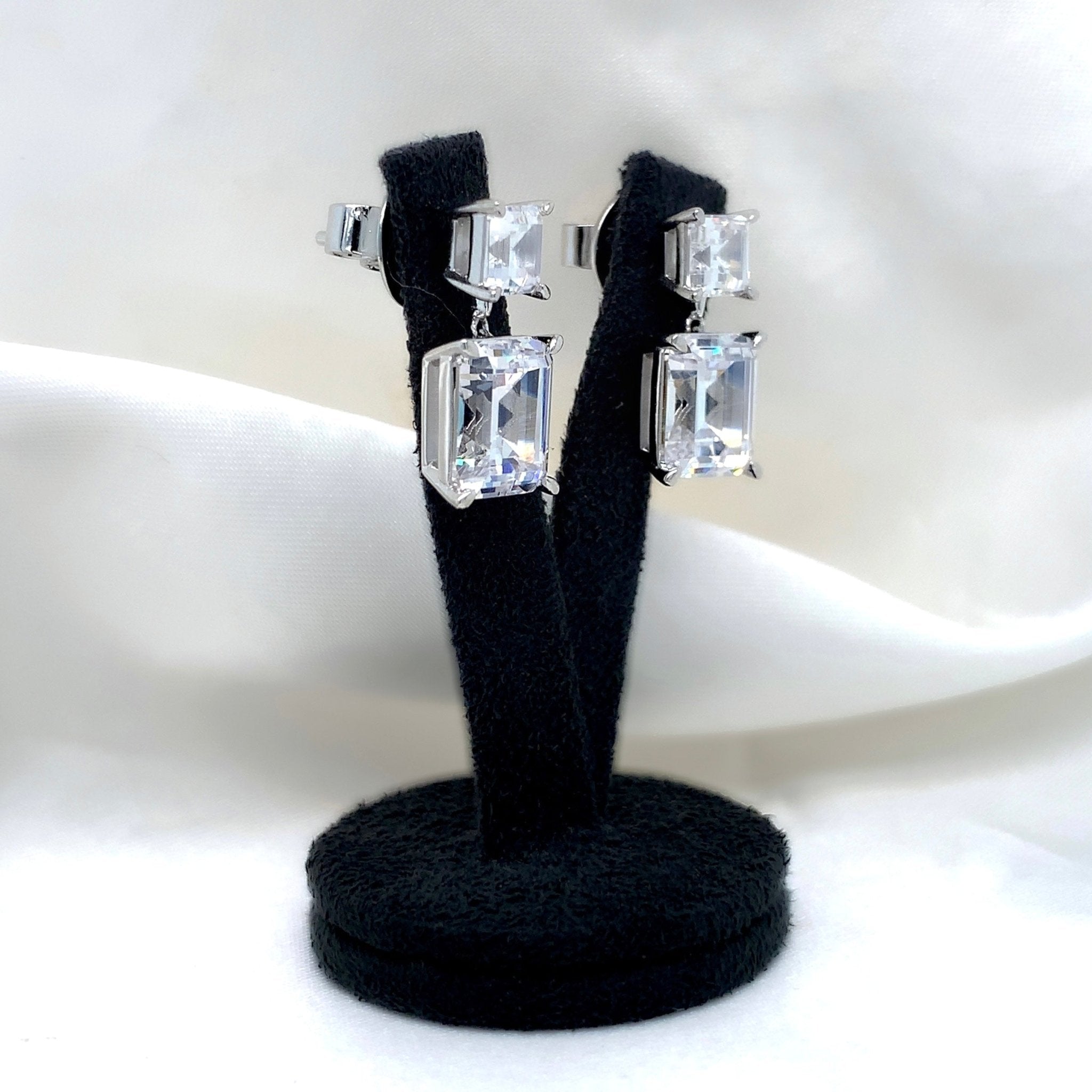 "Martha" - Platinum-Plated Earring - Ebony Jewellery Chichester - Bespoke by Ebony