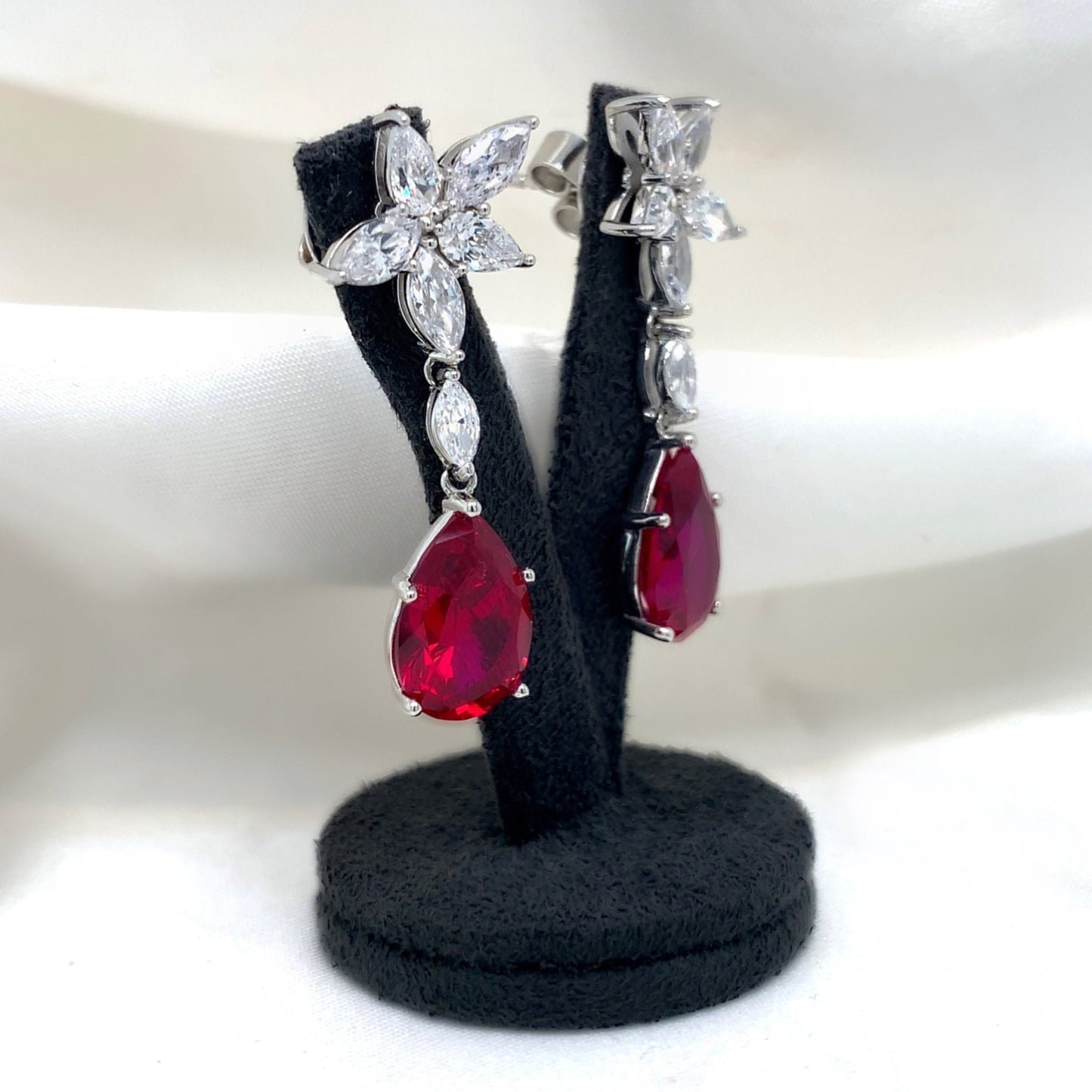 "Matilda" - Platinum-Plated Earring - Ebony Jewellery
