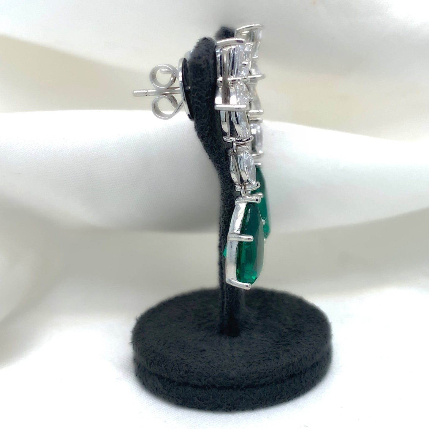 "Matilda" - Platinum-Plated Earring - Ebony Jewellery
