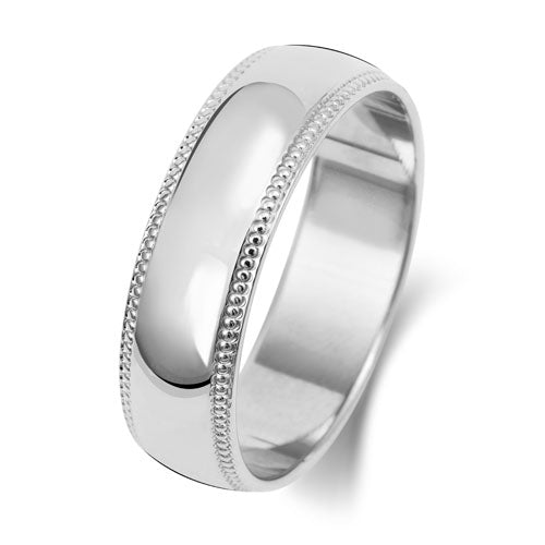 "Millgrain" - Wedding Band - Ebony Jewellery