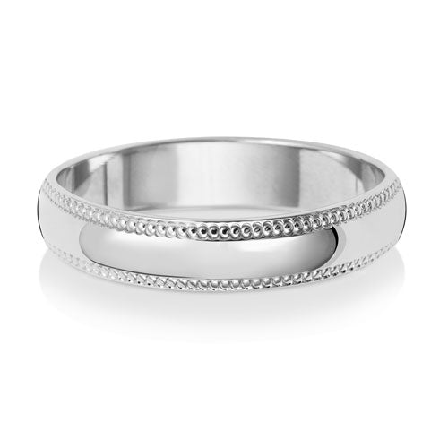 "Millgrain" - Wedding Band - Ebony Jewellery