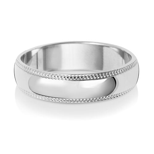 "Millgrain" - Wedding Band - Ebony Jewellery