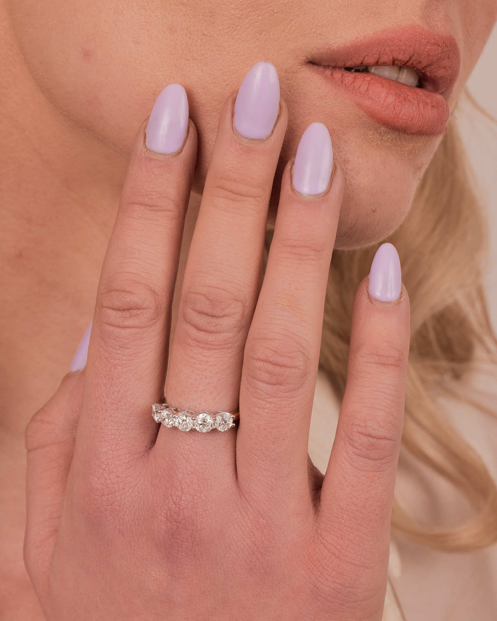 "Morwenna" - 5 Stone Round Brilliant Cut Ring in a Gold or Platinum Claw Setting - Engagement Ring - Ebony Jewellery Chichester - Bespoke by Ebony