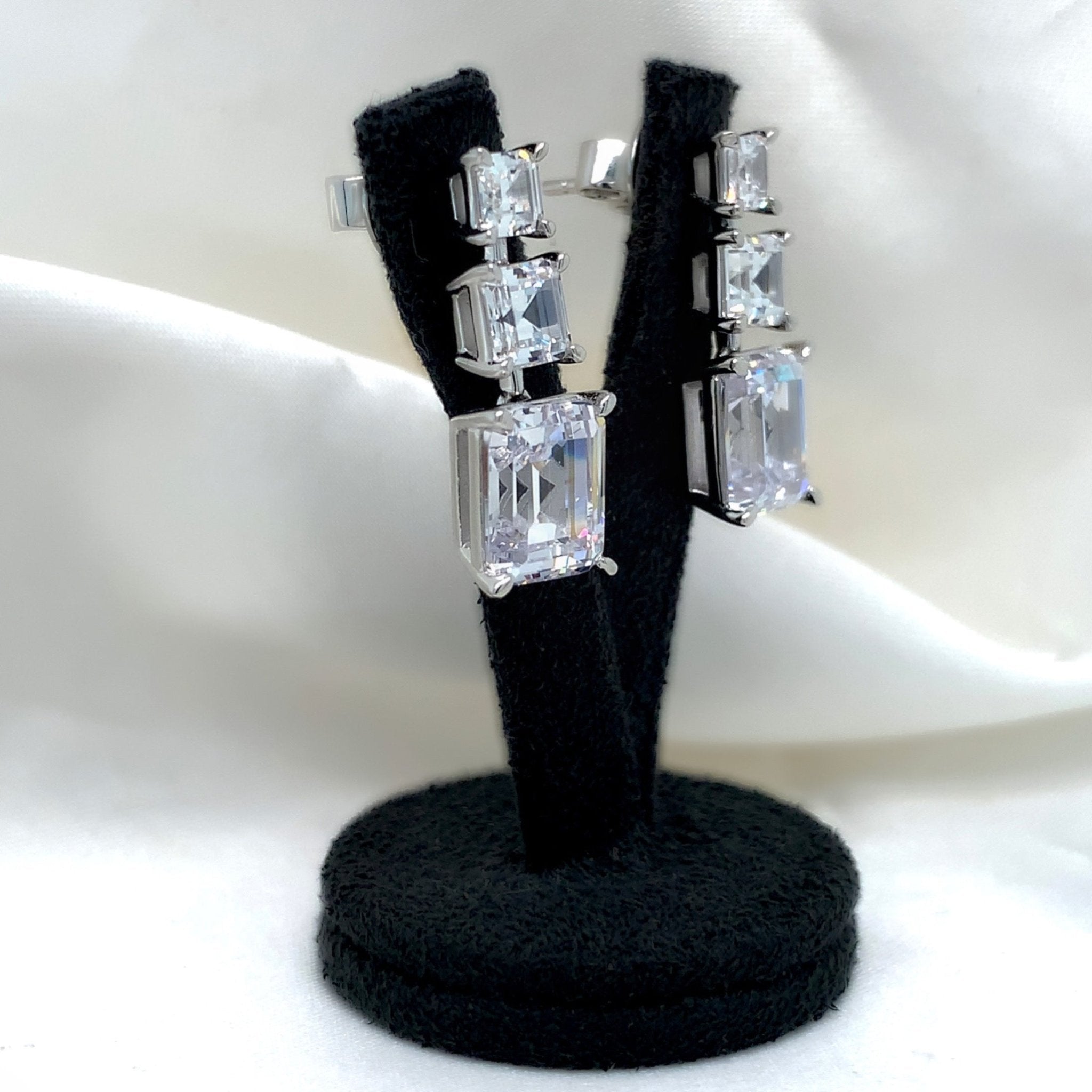 "Natalia" - Platinum-Plated Earring - Ebony Jewellery Chichester - Bespoke by Ebony