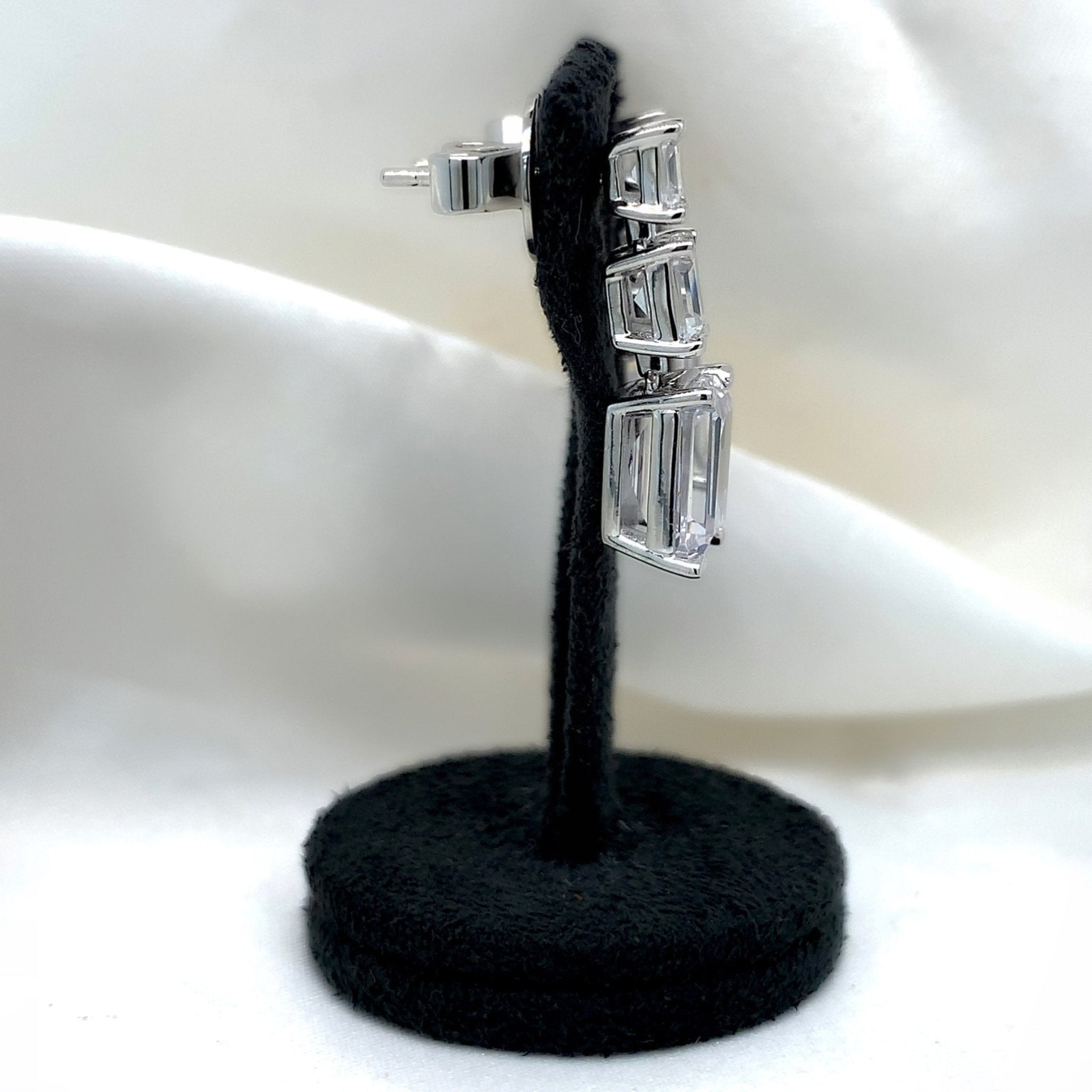 "Natalia" - Platinum-Plated Earring - Ebony Jewellery Chichester - Bespoke by Ebony