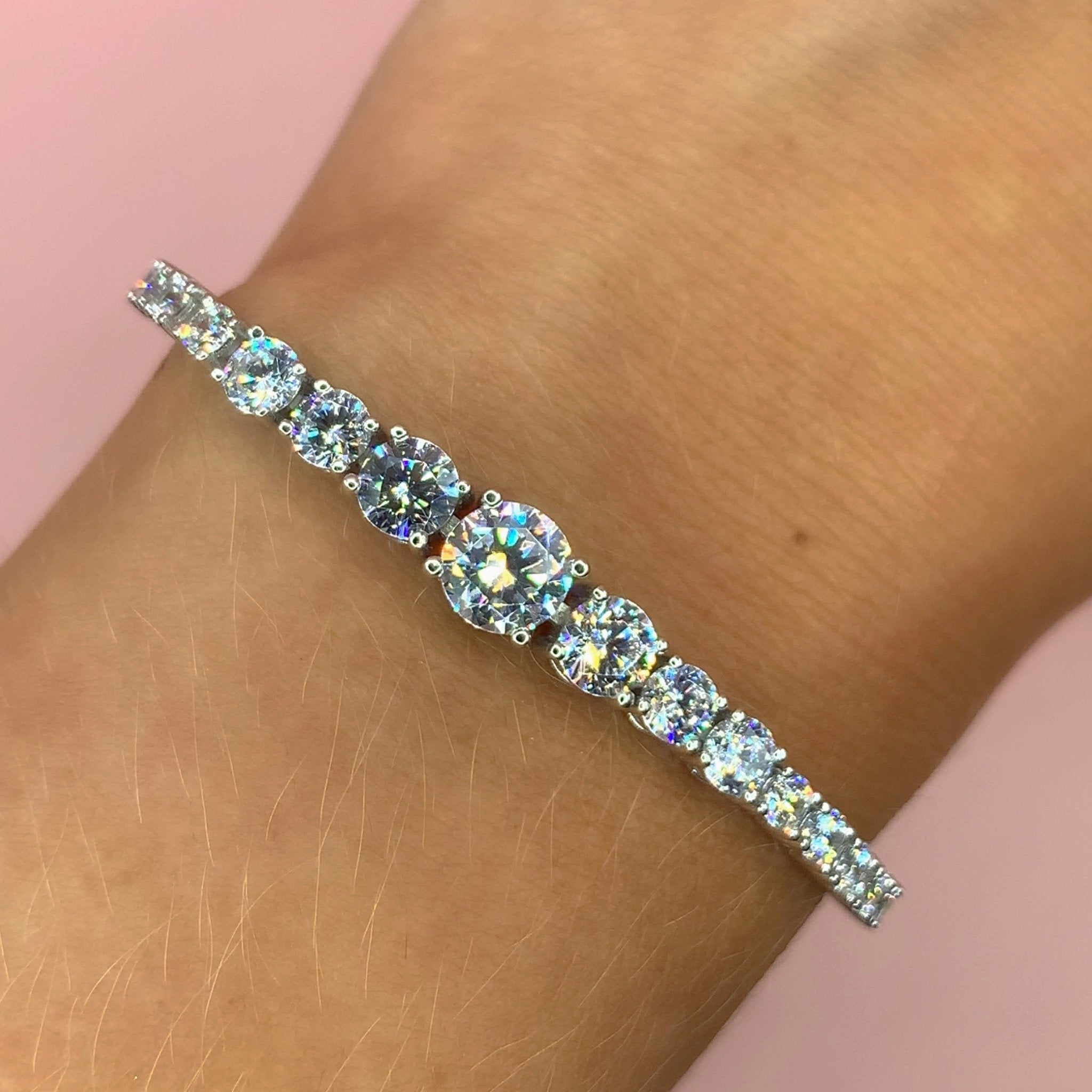 "Ottilie" - Platinum-Plated Bracelet - Ebony Jewellery Chichester - Bespoke by Ebony