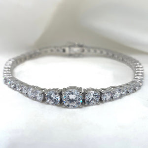 "Ottilie" - Platinum-Plated Bracelet - Ebony Jewellery Chichester - Bespoke by Ebony