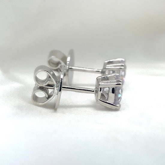 "Rosamund" - Platinum-Plated Earring - Ebony Jewellery