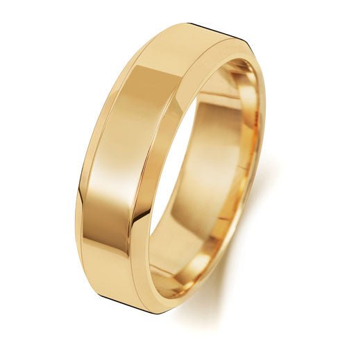 "Soft Court Bevelled" - Wedding Band - Ebony Jewellery Chichester - Bespoke by Ebony