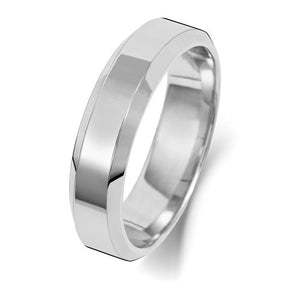 "Soft Court Bevelled" - Wedding Band - Ebony Jewellery Chichester - Bespoke by Ebony