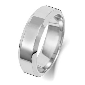 "Soft Court Bevelled" - Wedding Band - Ebony Jewellery Chichester - Bespoke by Ebony