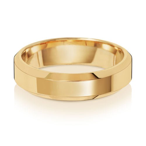 "Soft Court Bevelled" - Wedding Band - Ebony Jewellery Chichester - Bespoke by Ebony